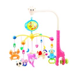 138 Contents in Chinese Rechargeable Battery Musical Soothe Dreams Mobile,Animal Pink