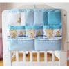 Bear Wall Mount - Baby Toddler Kids Clothing Toy Organizer, 9 Pockets,Blue