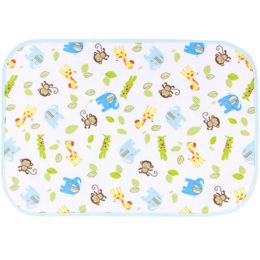 Three Layer Fabric Waterproof Baby Mat Infant Crib Sheet 50 x 70 CM Monkey