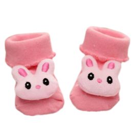 3 Pairs Non-slip Newborn Baby Toddler Socks Comfortable Warm Stockings Baby Birthday Gift For 6-12 month-A04