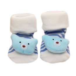 3 Pairs Non-slip Newborn Baby Toddler Socks Comfortable Warm Stockings Baby Birthday Gift For 6-12 month-A06