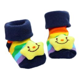 3 Pairs Non-slip Newborn Baby Toddler Socks Comfortable Warm Stockings Baby Birthday Gift For 6-12 month-A09