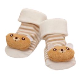 3 Pairs Non-slip Newborn Baby Toddler Socks Comfortable Warm Stockings Baby Birthday Gift For 6-12 month-A10