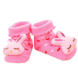 3 Pairs Non-slip Newborn Baby Boy Girls Toddler Socks Warm Non-skid Stockings Baby Gift For 6-12 Month Baby-A02