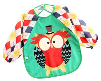 Cute Baby Accessories Feeding Bibs Waterproof Sleeved Bib Baby