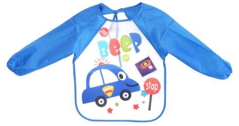 Cute Baby Accessories Feeding Bibs Waterproof Sleeved Bib Baby-Car