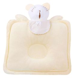 Soft Cute Baby Accessories Baby Pillows Shaped Pillow 0-3 Month -Yellow Bear