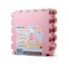 Quality Waterproof Baby Foam Playmat Set-9pc /Rose Red
