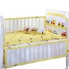 Set of 4 Nursery Baby bassinet/Crib Bedding Bumper Crashproof Cushion Mini Car