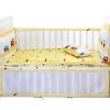 Set of 4 Nursery Baby bassinet/Crib Bedding Bumper Crashproof Cushion Mini Car