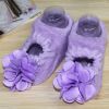 2 Packs Breathable Cotton Socks Low Cut Socks for Baby Girls, Purple[E]