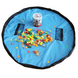Baby Kids Play Floor Mat Toy Storage Bag  Quickly Easily Folds Up, Sky Blue