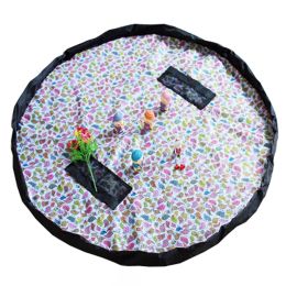 Baby Kids Play Floor Mat Toy Storage Bag  Quickly Easily Folds Up,Colored birds