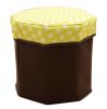 Storage Ottoman Collapsible Foldable Foot Rest Round Storag Ottoman GREEN
