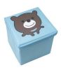 Storage Ottoman Collapsible Foldable Foot Rest Kids' Round Storag Ottoman BEAR