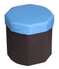 Storage Ottoman Collapsible Foldable Kids' Round Storag Ottoman BLUE