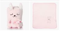 Super Soft Blanket for Baby Pink Sleepy Bunny Thin Blanket