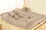 Super Soft Blanket That Can Turn Into A Cartoon When Rolled Up(Gray Rabbits)