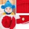Knitted Outside Velvet Inside Winter Warm Ear Protection Cap