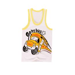 Cartoon Baby Vest Sleeveless Underwear Kids Cloth,School Bus