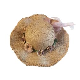 Stylish Kids Summer Straw Hat Beach Sun Protection Hats for Girls, #02