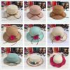 Stylish Kids Summer Straw Hat Beach Sun Protection Hats for Girls, B
