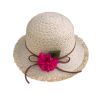 Stylish Kids Summer Straw Hat Beach Sun Protection Hats for Girls, E