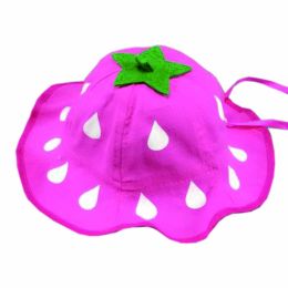 Cute Strawberry Kids Girls Hats Sun Cap for 0-1 Year,Rose
