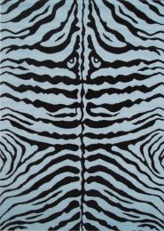 Zebra Skin-Blue 19" x 29"