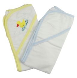 Bambini Infant Hooded Bath Towel (Pack of 2) (Color: Blue / Yellow, size: One Size)