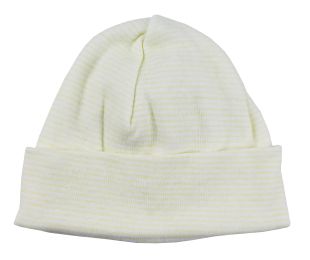 Stripped Baby Cap (Color: Yellow, size: One Size)