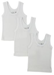 Bambini White Tank Top 3 Pack (Color: White, size: small)
