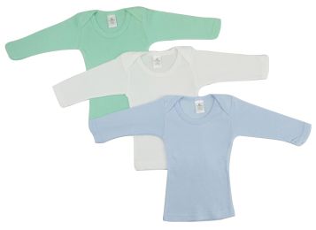 Bambini Boys Pastel Variety Long Sleeve Lap T-shirts (Color: Blue/Aqua/White, size: small)