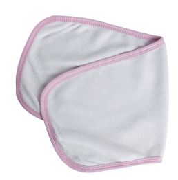 Terry Burpcloth with Pink Trim (Color: Pink, size: One Size)