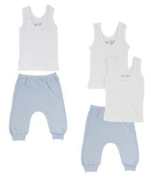 Infant Tank Tops and Joggers (Color: Blue/Blue, size: large)