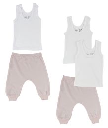 Infant Tank Tops and Joggers (Color: Pink/Pink, size: large)