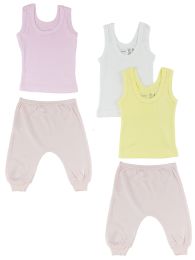 Girls Tank Tops and Joggers (Color: Pink/Pink, size: large)