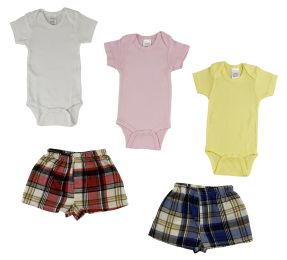 Infant Onezies and Boxer Shorts (Color: Pink, size: large)
