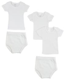 Infant T-Shirts and Training Pants (Color: White, size: large)