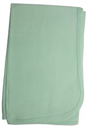 Bambini Mint Receiving Blanket (Color: Mint, size: 30x40)