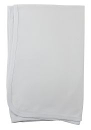 Bambini White Receiving Blanket (Color: White, size: 30x40)