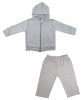 Heather Grey Interlock Sweat Pants and Hoodie Set