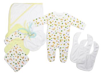 Bambini Newborn 11 Piece Layette Set (Color: White/Yellow, size: Newborn)