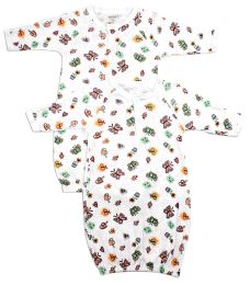 Bambini Girls Print Infant Gowns - 2 Pack (Color: Print, size: Newborn)
