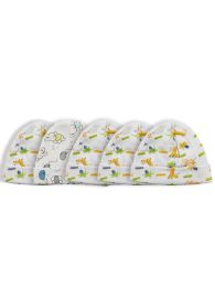 Bambini Baby Cap (Pack of 5) (Color: Prints, size: One Size)