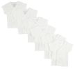 Bambini White Side Snap Short Sleeve Shirt 6 Pack